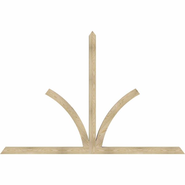 Ekena Millwork Richland Rough Sawn Timber Gable Bracket, Douglas Fir, 108"W x 72"H x 4"D x 4"F, 16/12 Pitch GBW108X72X0404RIC00RDF - main